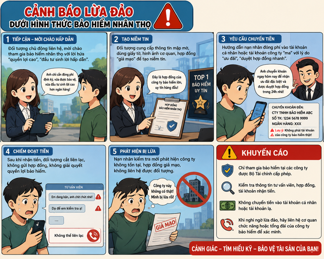 Cảnh báo thủ đoạn lừa đảo mới trong lĩnh vực bảo hiểm nhân thọ - Ảnh 2.