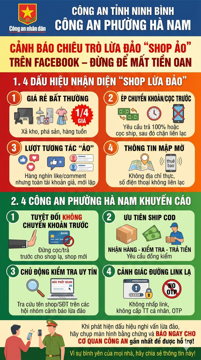 Cảnh báo thủ đoạn lập 'shop ảo', 'shop ma' lừa đảo trên mạng xã hội - Ảnh 1.