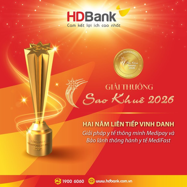 HDBank ghi dấu ấn tại Sao Khuê 2026 với bộ đôi giải pháp y tế số MediPay – MediFast - Ảnh 1.