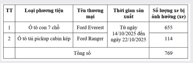 Ford triệu hồi hàng trăm xe Ranger, Everest tại Việt Nam, chủ xe cần kiểm tra ngay- Ảnh 1.