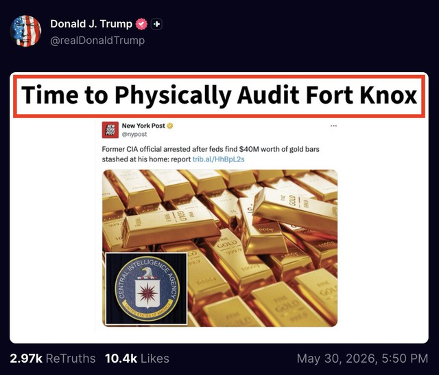 Nghi bị thất thoát hơn 300 thỏi vàng, Tổng thống Donald Trump lập tức yêu cầu kiểm tra kho vàng lớn nhất nước Mỹ- Ảnh 2.