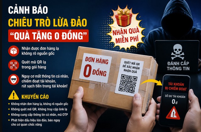 Cảnh báo thủ đoạn lừa đảo “quà tặng 0 đồng” trên mạng xã hội - Ảnh 1.