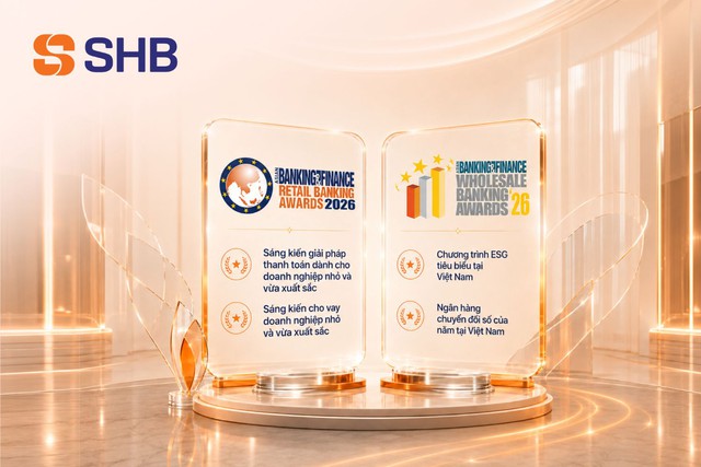 SHB nhận 4 giải thưởng lớn tại Asian Banking & Finance Awards 2026 - Ảnh 1.