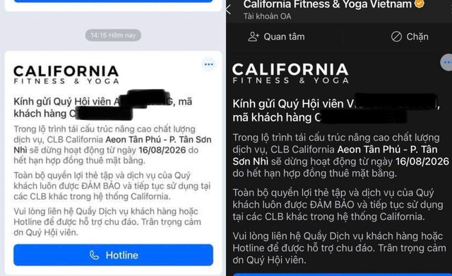 Nóng: California Fitness & Yoga bất ngờ thông báo đóng cửa loạt cơ sở ở cả Hà Nội và TP Hồ Chí Minh- Ảnh 2.