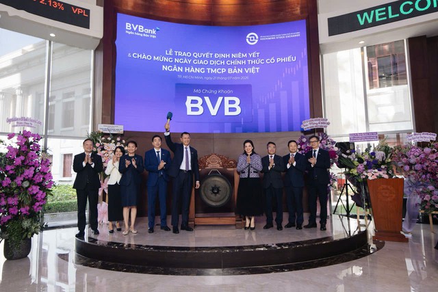 BVBank chính thức niêm yết cổ phiếu BVB trên sàn HoSE từ hôm nay 21/7 - Ảnh 1.