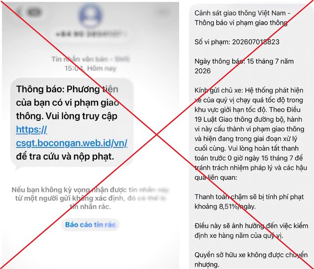 Cảnh báo chiêu trò giả mạo thông báo vi phạm giao thông để lừa đảo - Ảnh 1.