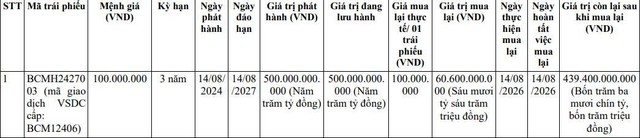 Becamex Group mua lại một phần trái phiếu trước hạn - Ảnh 1.