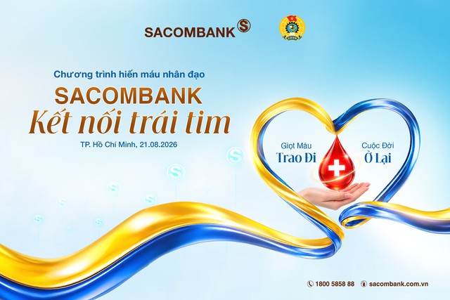 "Kết nối trái tim" và hành trình 14 năm Sacombank trao giọt hồng sẻ chia sự sống - Ảnh 1.