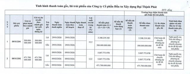 Đại Thịnh Phát chậm thanh toán gần 1.000 tỷ đồng gốc và lãi trái phiếu - Ảnh 1.