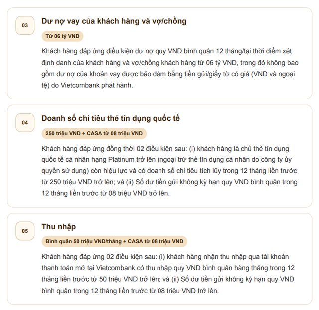 Để bao nhiêu tiền trong tài khoản thì đủ điều kiện làm khách VIP của Vietcombank? - Ảnh 3.