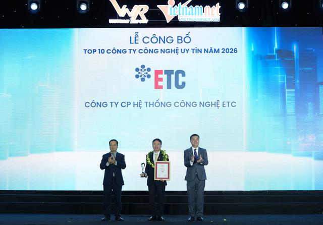 ETC được vinh danh Top 3 Công ty công nghệ cung cấp sản phẩm, dịch vụ và giải pháp chuyển đổi số uy tín năm 2026 - Ảnh 1.