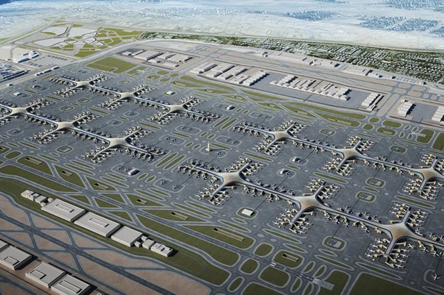 Dubai xây sân bay 35 tỷ USD, công suất 260 triệu khách mỗi năm: 17.000 cọc móng, 5 đường băng và hơn 430 vị trí đỗ máy bay - Ảnh 1.