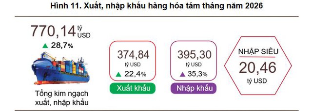 Việt Nam nhập siêu 20,46 tỷ USD trong 8 tháng năm 2026 - Ảnh 1.