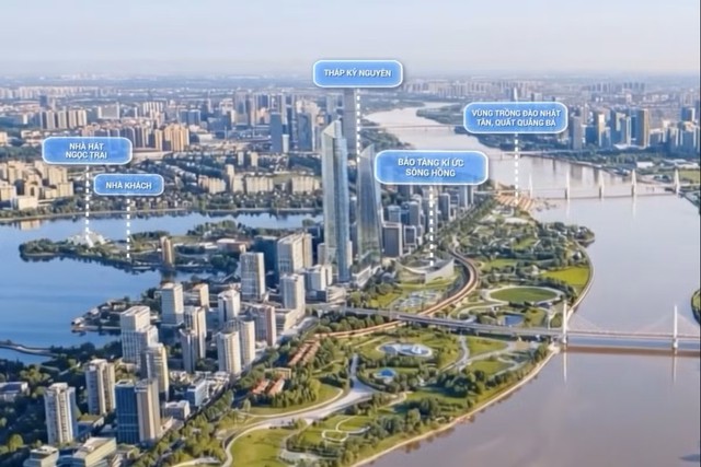 “Siêu" tháp Kỷ nguyên 109 tầng được đề xuất bên sông Hồng, giữa đại đô thị 11.400ha của Hà Nội - Ảnh 1.