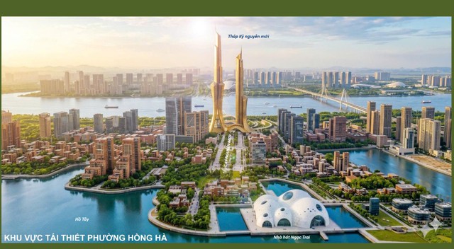 Hé lộ phối cảnh 'siêu' Tháp Kỷ nguyên 109 tầng dự kiến xây bên sông Hồng - Ảnh 2.