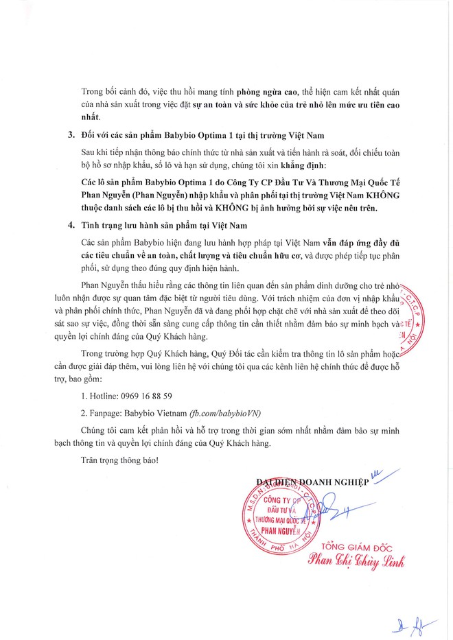 Vụ sữa Pháp Babybio thu hồi khẩn cấp vì nghi nhiễm độc tố: Đơn vị nhập khẩu về Việt Nam nói gì? - Ảnh 3.