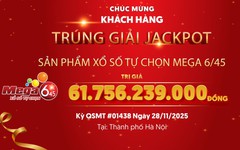 Một khách hàng tại Hà Nội vừa trúng Vietlott hơn 61 tỷ đồng