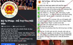 Cảnh báo Facebook giả mạo Bộ Tư pháp hỗ trợ lấy lại tiền lừa đảo