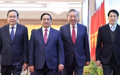 Tổng Bí thư Tô Lâm và các lãnh đạo chủ chốt dự Hội nghị toàn quốc Chính phủ và chính quyền địa phương