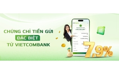 Ngân hàng Ngoại thương (Vietcombank) huy động tiền gửi với lãi suất lên tới 7,9% cho số tiền từ 100.000 đồng