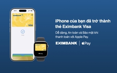 Sau Garmin Pay và Samsung Pay, Eximbank tích hợp Apple Pay cho thẻ Visa