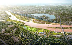 Sau gần 4 tháng khởi công, siêu dự án cảnh quan sông Hồng 855.000 tỷ đồng do Đại Quang Minh - Văn Phú - THACO - T&T - Hòa Phát đầu tư đang làm tới đâu?