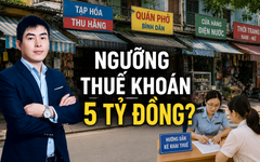 Đề xuất doanh thu dưới 5 tỷ đồng nộp thuế khoán: Chuyên gia nói gì?