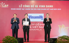 Vinamilk được vinh danh ‘Doanh nghiệp đạt chuẩn văn hóa kinh doanh Việt Nam’