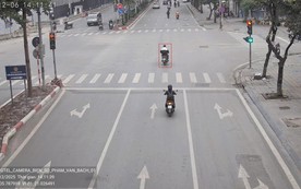 Chỉ trong 1 ngày, camera AI 'bắt' được 703 lượt xe vượt đèn đỏ tại một ngã tư ở Hà Nội
