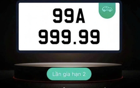 Biển số 99A-999.99 trúng đấu giá lần 2 gần 28 tỷ đồng