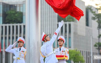 Trang nghiêm Lễ thượng cờ mừng ngày Quốc khánh 2/9