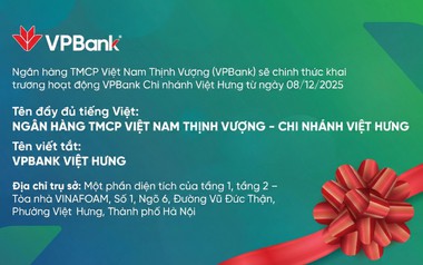 VPBank khai trương chi nhánh Việt Hưng