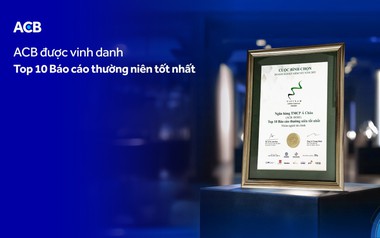 ACB được vinh danh “Top 10 Báo cáo thường niên tốt nhất” trong nhóm ngành tài chính
