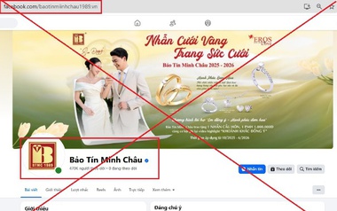 Người mua vàng chú ý: Công an Hà Nội cảnh báo về một tài khoản facebook có tên “Bảo Tín Minh Châu” 