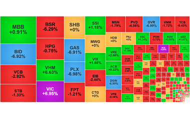 Chứng khoán ngày 10/2: Cổ phiếu họ Vingroup 'tím lịm' ngăn VN-Index giảm sâu