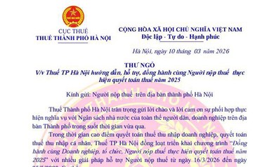 Thuế TP Hà Nội gửi thông báo nóng tới người nộp thuế