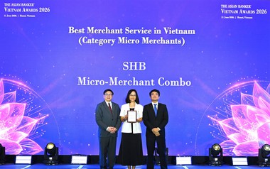 SHB được The Asian Banker vinh danh với giải pháp tài chính tốt nhất cho tiểu thương, hộ kinh doanh