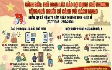 Cảnh giác thủ đoạn lừa đảo tặng quà người có công với cách mạng nhân dịp 27/7