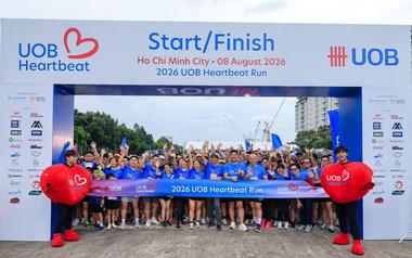 Giải chạy bộ UOB Heartbeat Run 2026 gây quỹ hơn 950 triệu đồng nhằm mở rộng cơ hội học tập số cho trẻ em có hoàn cảnh khó khăn