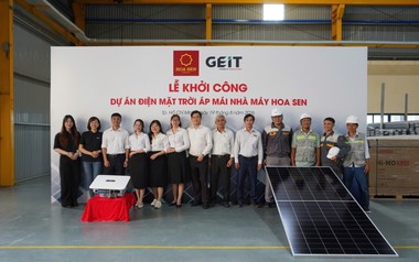GEIT khởi công dự án điện mặt trời mái nhà thứ 10 cùng Tập đoàn Hoa Sen