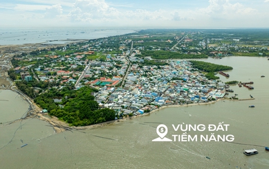 Toàn cảnh khu vực được đề xuất xây cầu nối Cần Giờ với Vũng Tàu, nằm trong dự án lấn biển 9 tỷ USD của Vinhomes