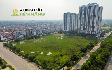 Toàn cảnh lô đất sắp được xây 6 tòa chung cư ở khu nhà giàu Hà Nội cứ mưa là ngập