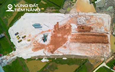 Toàn cảnh công trường xây dựng sân bay lớn nhất miền Bắc