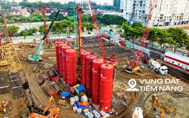 Thay bạn đi xem công trường xây 2 tòa tháp cao nhất Vũng Tàu, tổng mức đầu tư 10.000 tỷ, nằm trên trục đường kim cương ở bãi Sau
