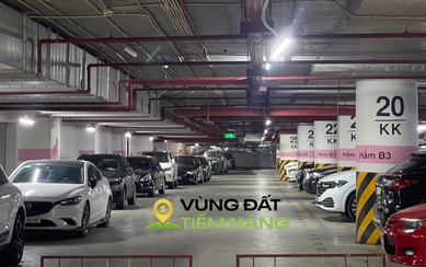 Hầm để xe rộng hơn một phường ở Hà Nội, nằm dưới khu đô thị của Vinhomes