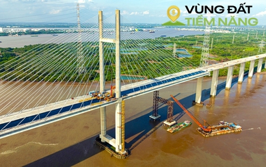 Ngắm cầu dây văng cao nhất Việt Nam sắp thông xe, siêu dự án 9 tỷ USD của tỷ phú Phạm Nhật Vượng được hưởng lợi