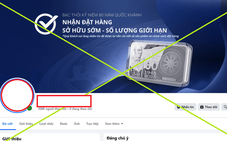 Cảnh báo thủ đoạn giả mạo fanpage của các công ty, tập đoàn vàng bạc, đá quý để lừa đảo