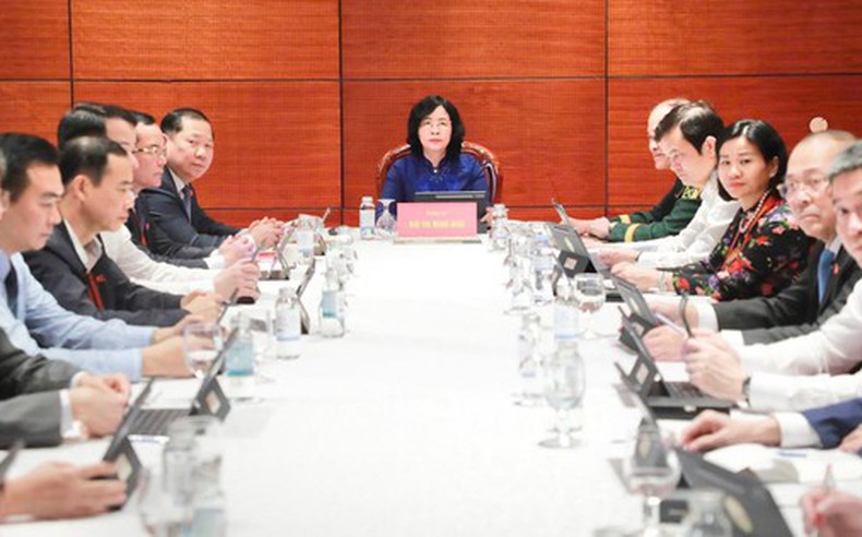 Đại biểu MTTQ, các đoàn thể Trung ương thảo luận Văn kiện Đại hội XIV của Đảng