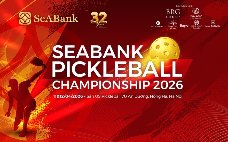 SeABank tổ chức giải Pickleball Championship 2026, gây quỹ học bổng cho trẻ em nghèo nhân dịp 32 năm thành lập