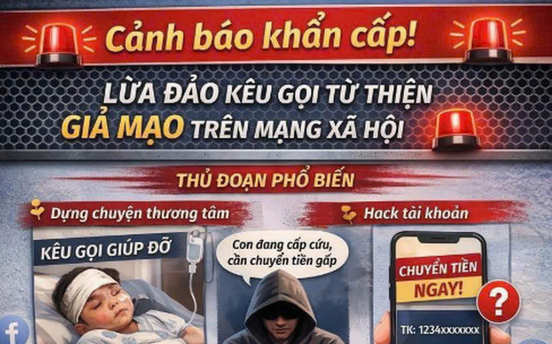 Cảnh báo thủ đoạn lừa đảo qua các bài viết kêu gọi từ thiện giả mạo trên mạng xã hội
